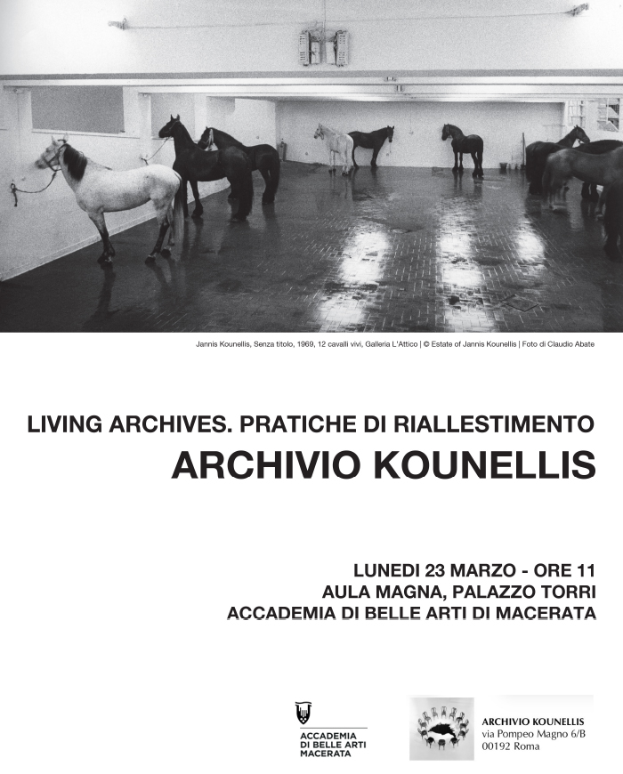 LIVING ARCHIVES. PRATICHE DI RIALLESTIMENTO ARCHIVIO KOUNELLIS