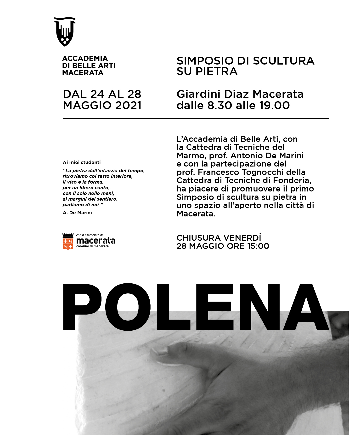  SIMPOSIO DI SCULTURA SU PIETRA  “POLENA”